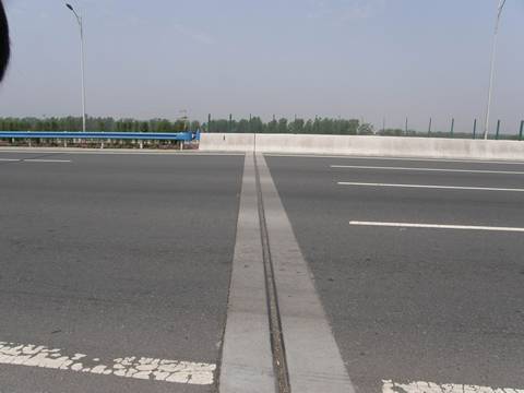 This is a bridge has been completed with strip seal expansion joints.